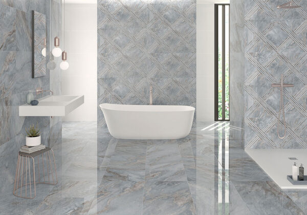 Ceracasa Bluemoon Gloss modern Badezimmer | Fliesen und Fliesen
