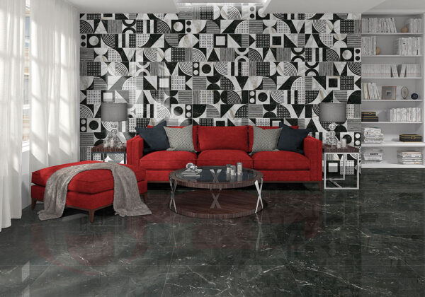 Ceracasa Noir Gloss Wandverkleidung | Fliesen und Fliesen
