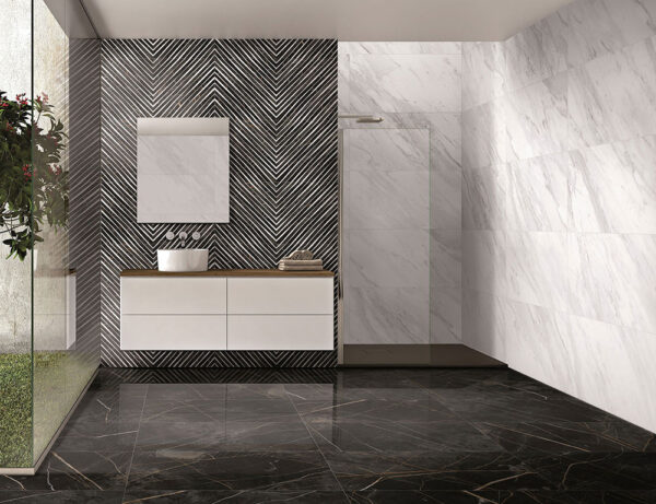 Ceracasa North White Gloss Wandverkleidung | Fliesen und Bodenfliesen