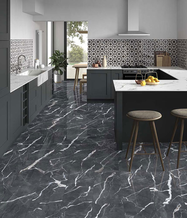 Energieker Calacatta Cenerino Steinoptik Bodenfliese | Fliese | Bodenfliese