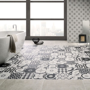 Fioranese Cementine Black and White Steinoptik Bodenfliese