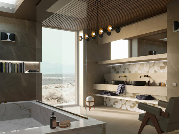 Marazzi Mystone Moon Modern Badezimmer | Fliesen und Bodenfliesen