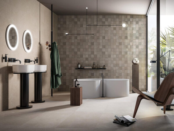 Marazzi Zellige Modern Badezimmer | Fliesen und Bodenfliesen