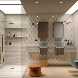Marazzi Mystone Travertino Modern Badezimmer | Fliese | Bodenfliese