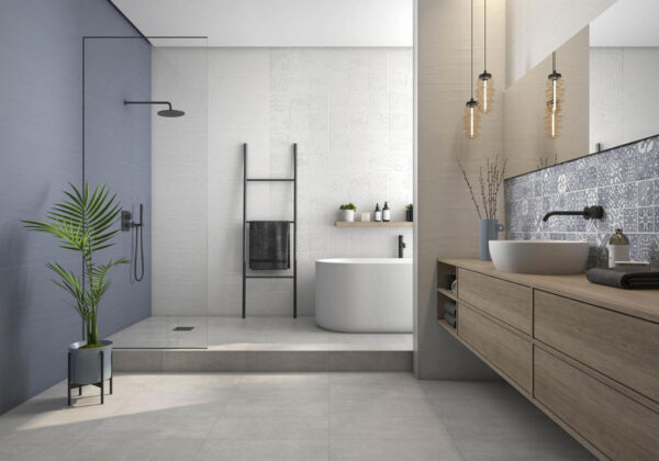 Pamesa Lowry Modern Badezimmer | Fliesen und Bodenfliesen