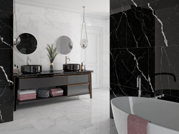 Pamesa Lux Deva Modern Badezimmer | Fliesen und Bodenfliesen