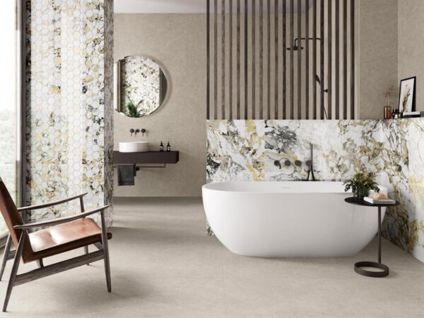 Pamesa Lux Grotta Modern Badezimmer | Fliesen und Bodenfliesen