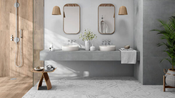 Pamesa Aren Modern Badezimmer | Fliesen und Bodenfliesen