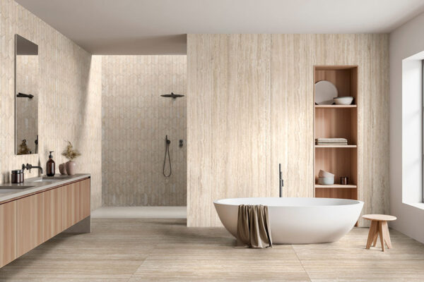 Ragno Realstone_Travertino modern Badezimmer | Fliese und Bodenfliese