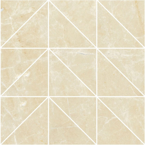 Roberto Cavalli Lush Light Beige Triangoli Mosaik 29,8x29,8 cm