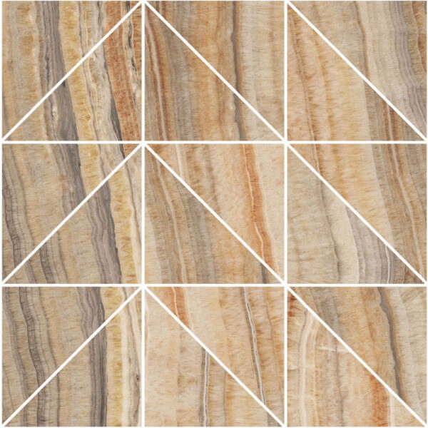 Roberto Cavalli Lush Onice Velluto Triangoli Mosaik 29,8x29,8 cm
