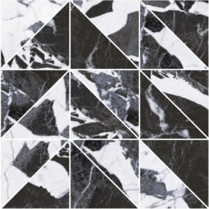 Roberto Cavalli Lush Noir Antique Triangoli Mosaik 29,8x29,8 cm