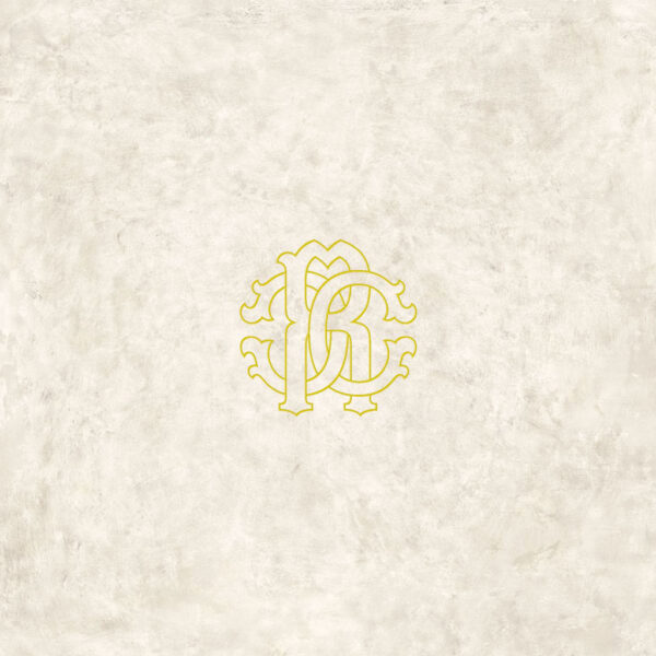 Roberto Cavalli Metal Soul Logo Araldico Platinum Bodenfliese 80x80 cm