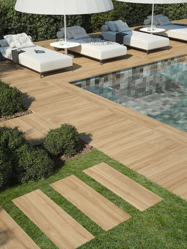 Saime Bark Holzoptik Bodenfliese | Mosaike und Fliesen