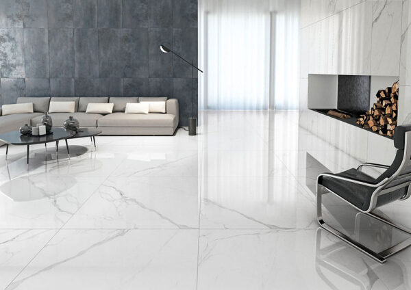 Tuscania White Marble Steinoptik Bodenfliese | Fliesen und Wandverkleidungen