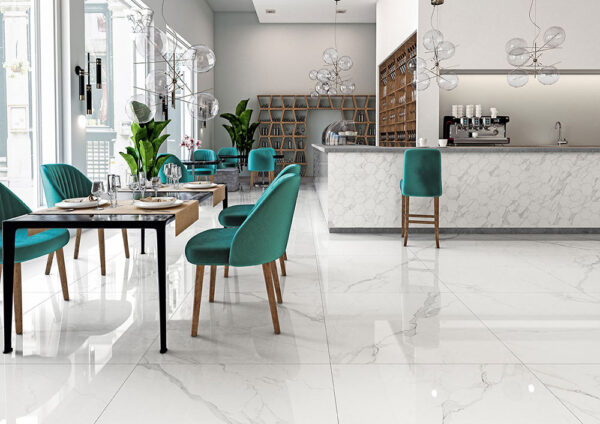 Tuscania White Marble Steinoptik Bodenfliese | Fliesen und Mosaike