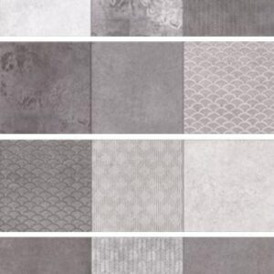 Undefasa Wandfliese Undefasa Narvona Gris Aquitania dekor Wandfliese