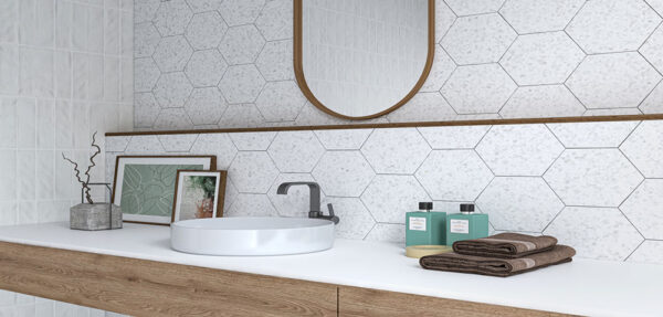 Vogue Hex Asthall Wandverkleidung | Fliesen und Mosaike