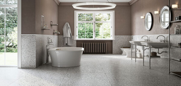 Vogue Terrazzo Klassisch Bodenfliese | Fliesen und Fliesen